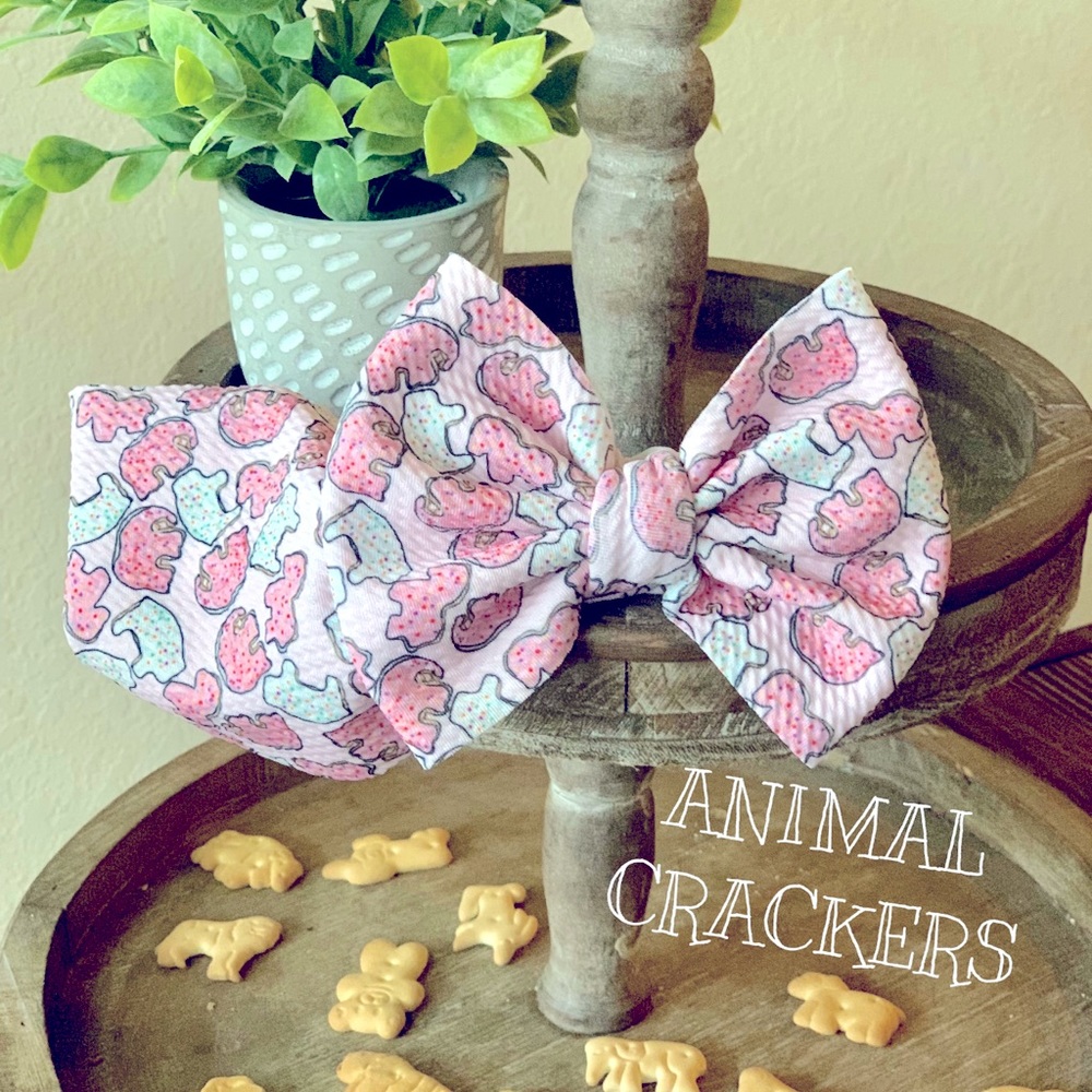 Animal Crackers Baby Bow/Baby Headwrap